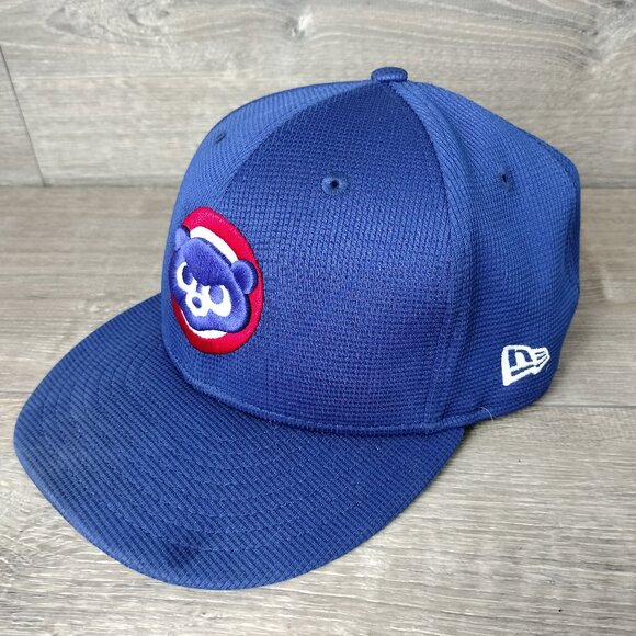 Chicago Cubs New Era 59Fifty Hat Cubbie Bear Logo Fitted Size 7 3/4 Baseball Cap - Picture 2 of 12
